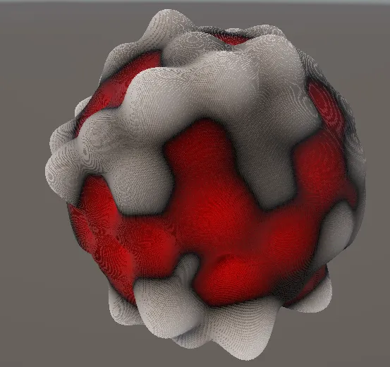 3D simplex value noise on a sphere