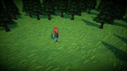 Breathing wizard character in a little 2.5D scene