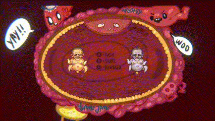 Animated round start countdown