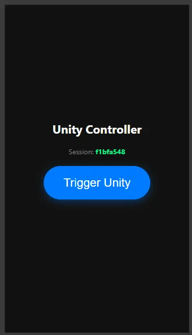 The simple web interface on the phone with a cheer button
