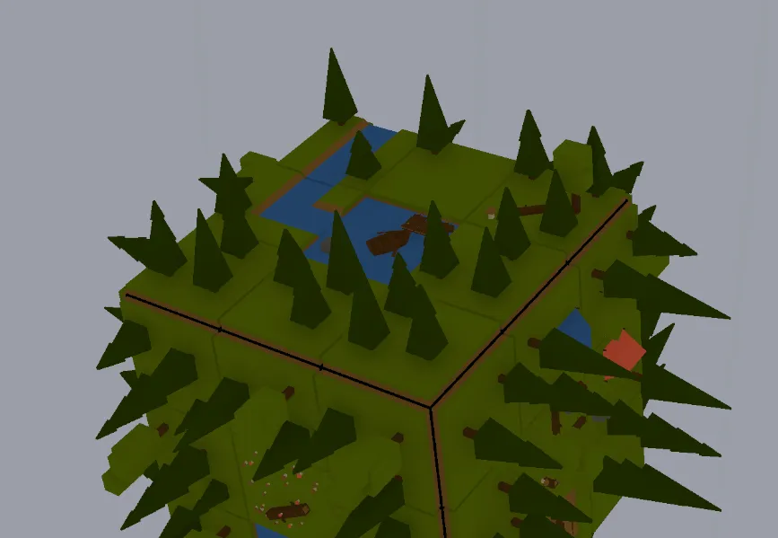 Cube scene without blur