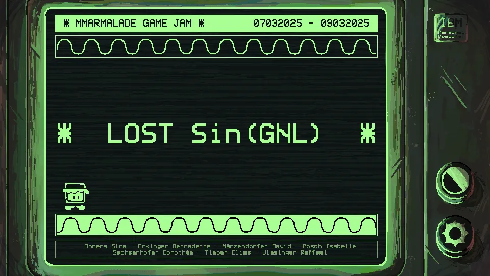 Lost Sin(gnl) cover art in a soviet-wave pixel style