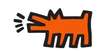 Keith Haring style dog model