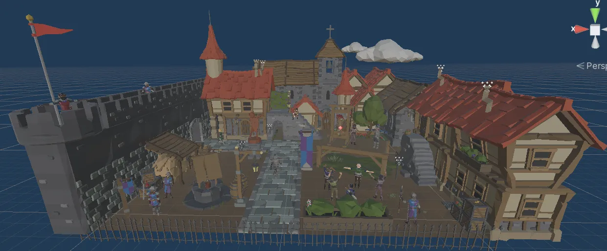 The life-sized diorama used in the VR study
