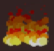 Pixelated hellfire scene from Crates of Hell