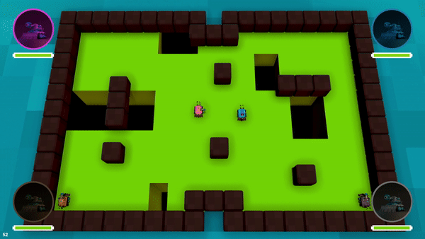 First Rubber-Links prototype with rope physics and placeholder tanks