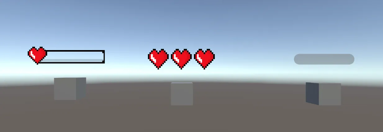 Health bar component variants