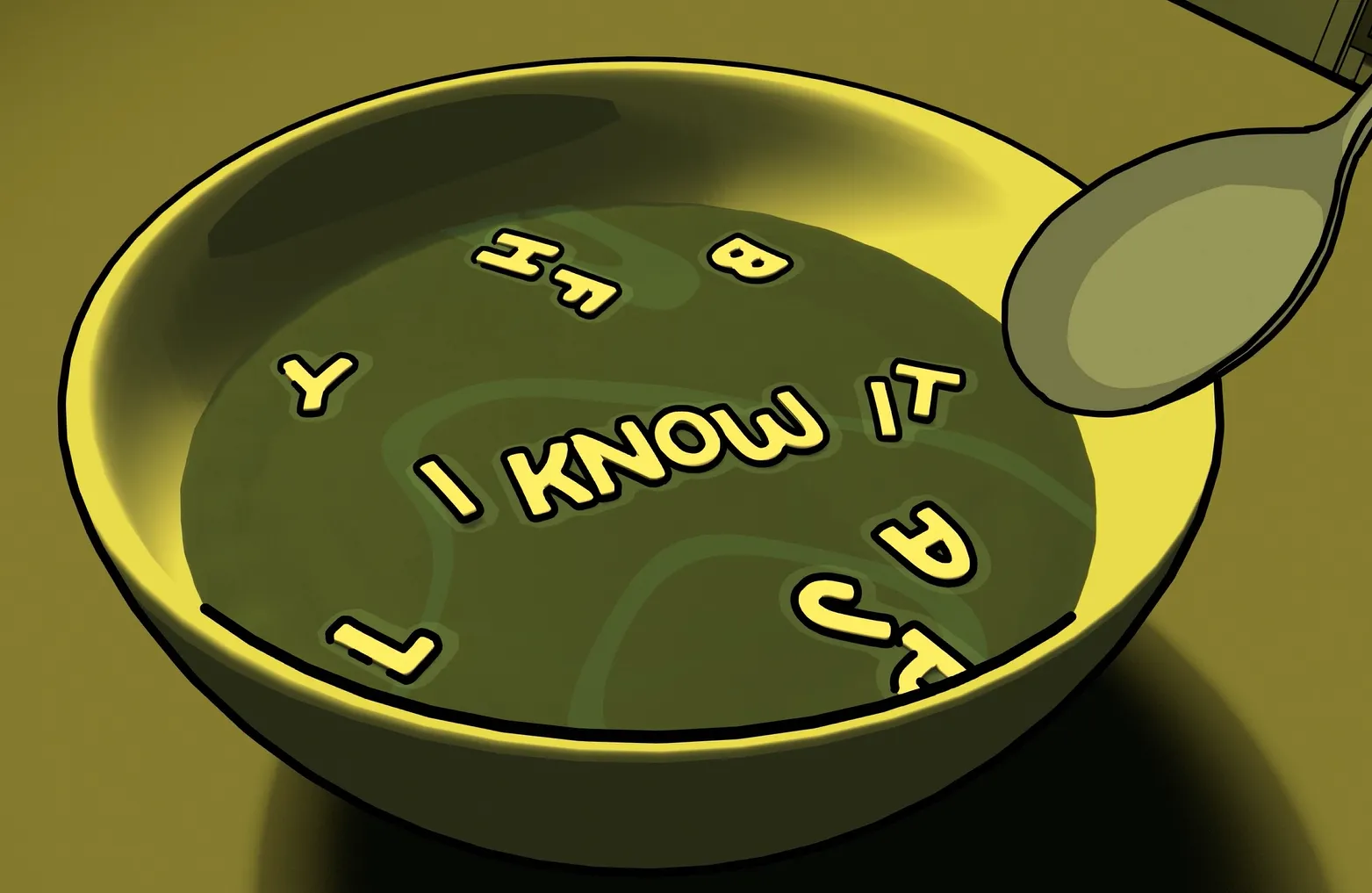Stylised toon water filling a room in the animation 'i know it'