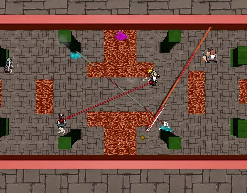 In-game brawl in the arena