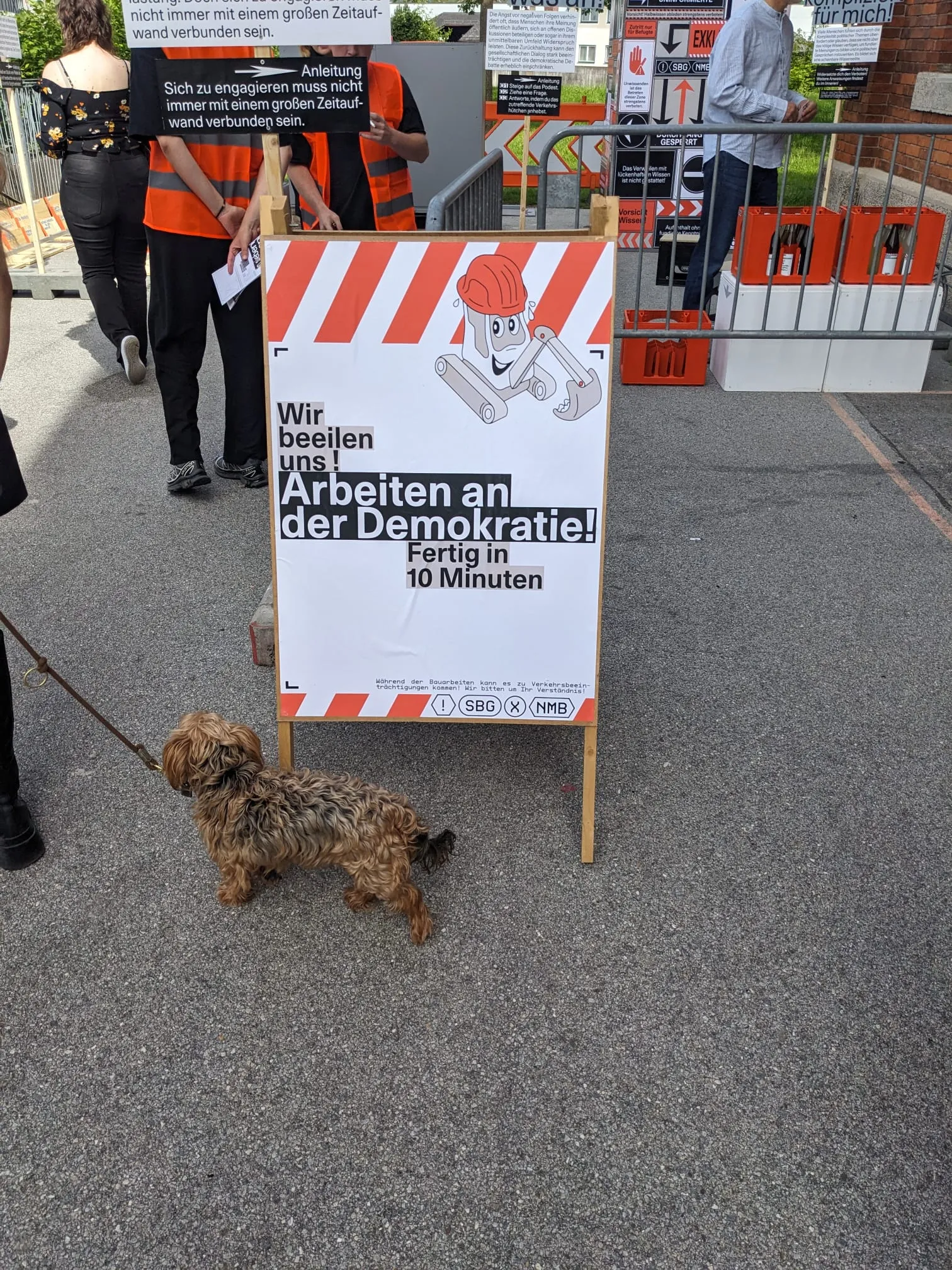 Exhibition display of Nicht meine Baustelle