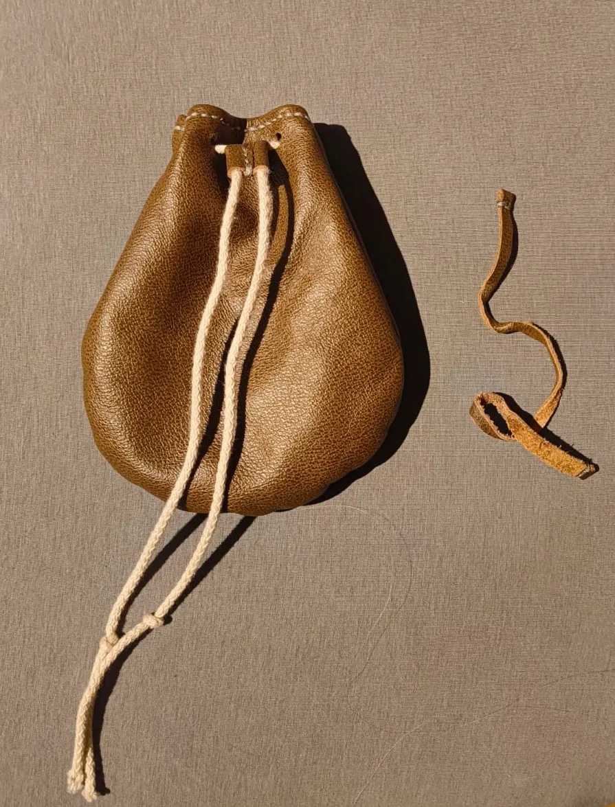 The finished leather satchel