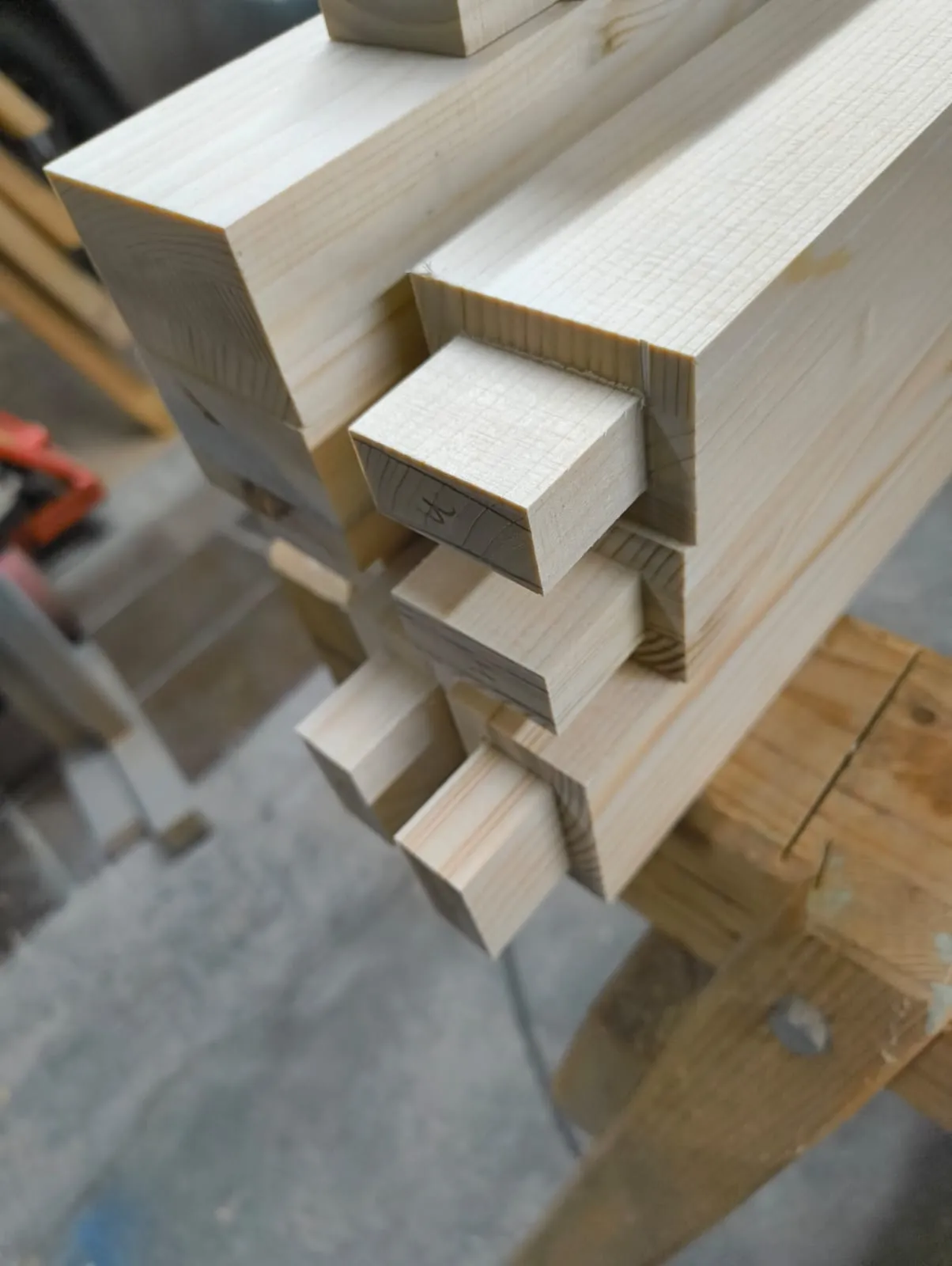 The cut tenons